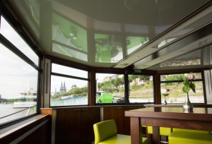 Spanndecke auf dem Rheinschiff